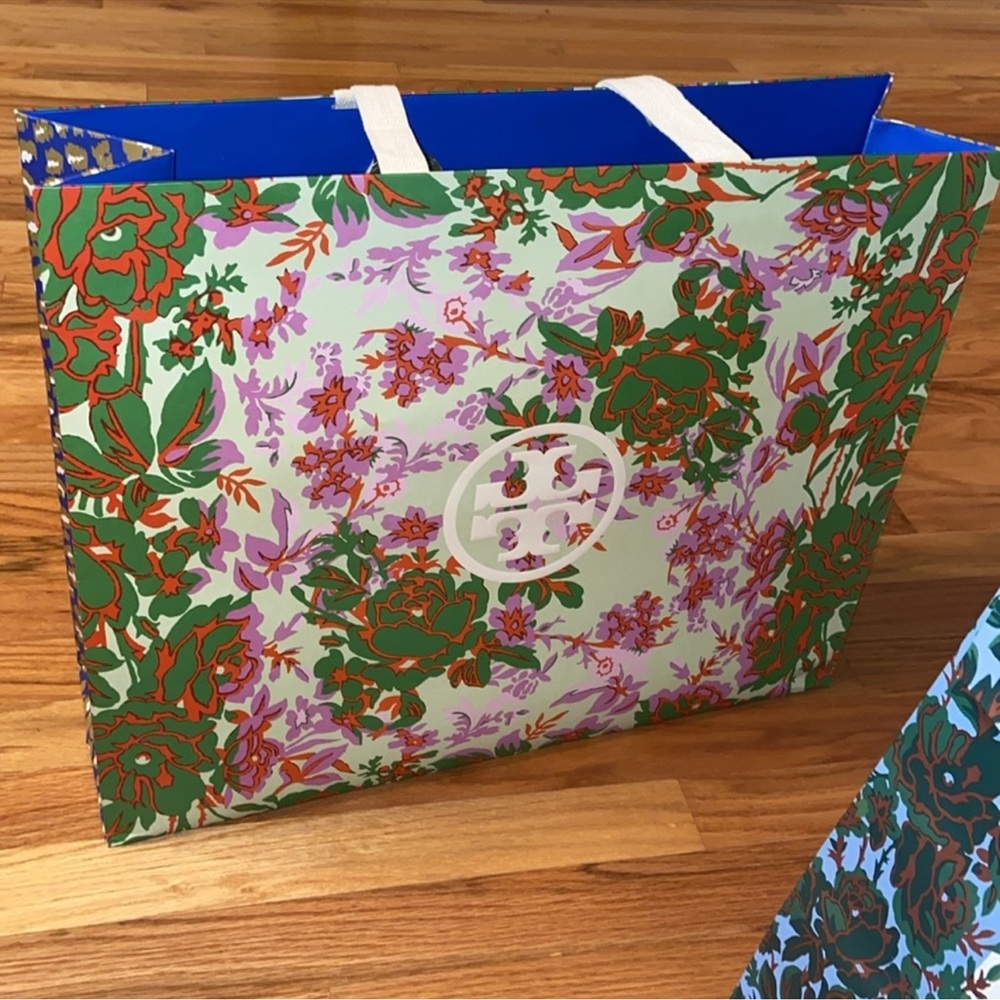 Tory Burch Floral Shopping Bag + Gift Package Combo Large - Picture 6 of 6